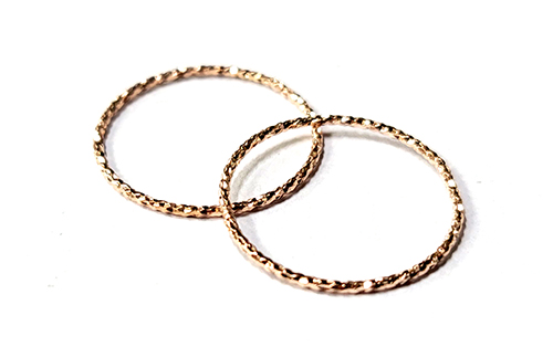 링반지 (커팅 핑크도금) 2개